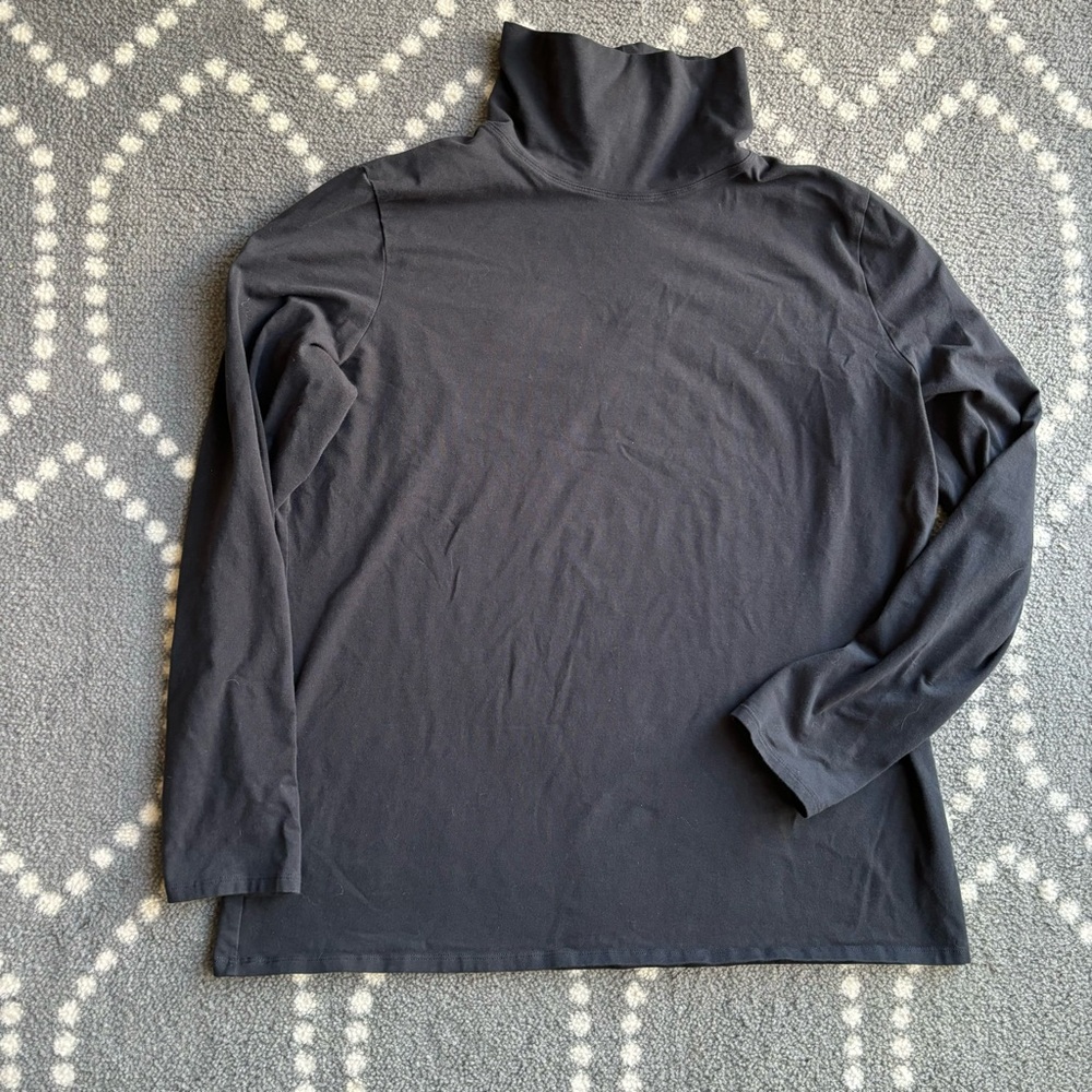 Duluth Trading Co. - Women's Cotton Black Turtleneck Top - SIZE XXL